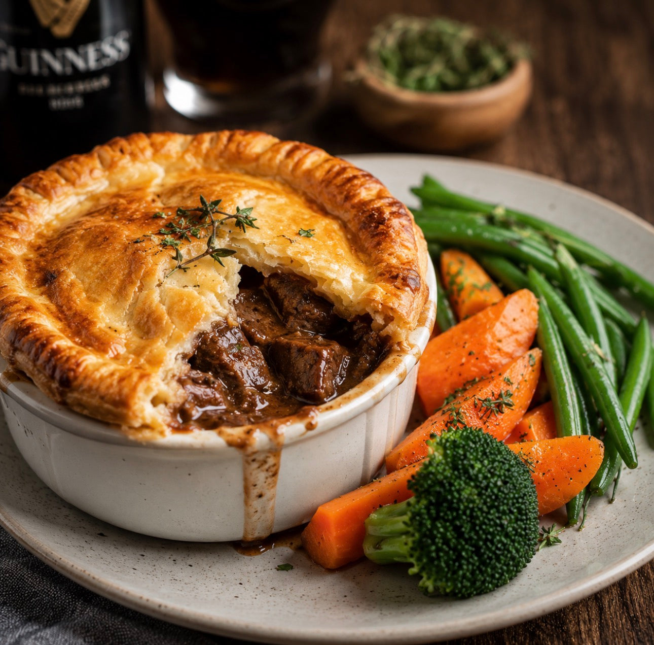 Steak & Guiness Pie